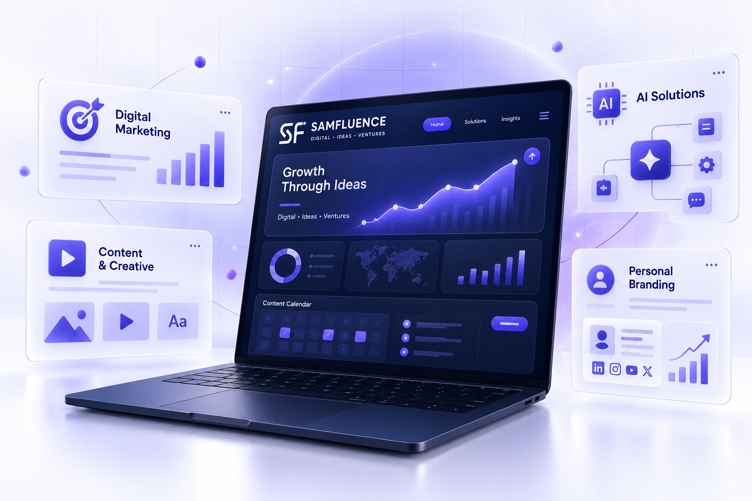 SAMFLUENCE digital marketing, AI and creative growth solutions